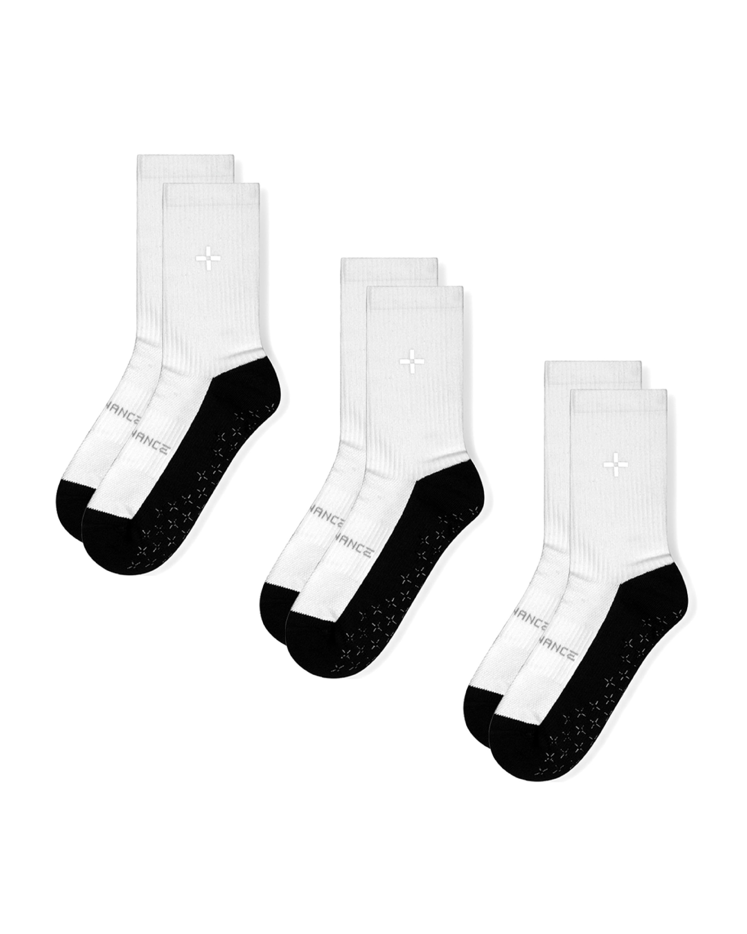 Grip Socks – White (3 Pack)