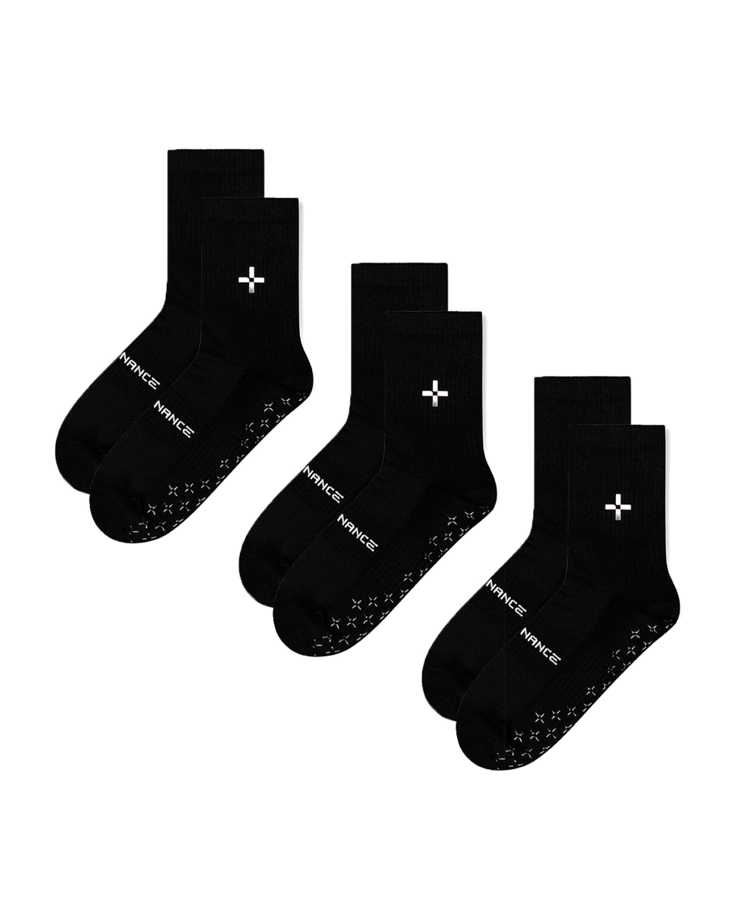 Grip Socks – Black (3 Pack)