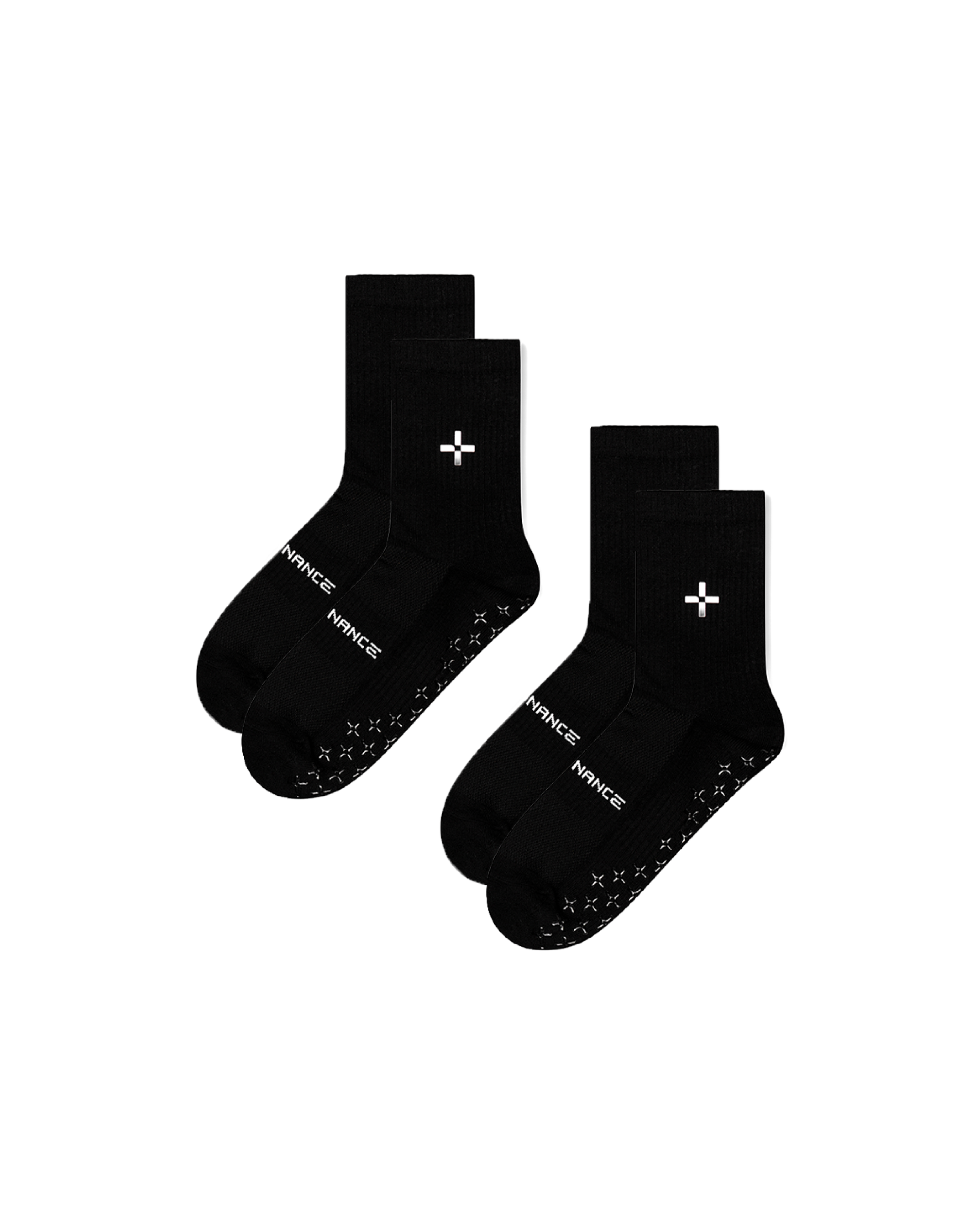 Grip Socks – Black (2 Pack)